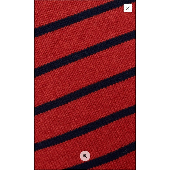 NTW Reformation Red Striped Wool Crew Sweater - Picture 5 of 7